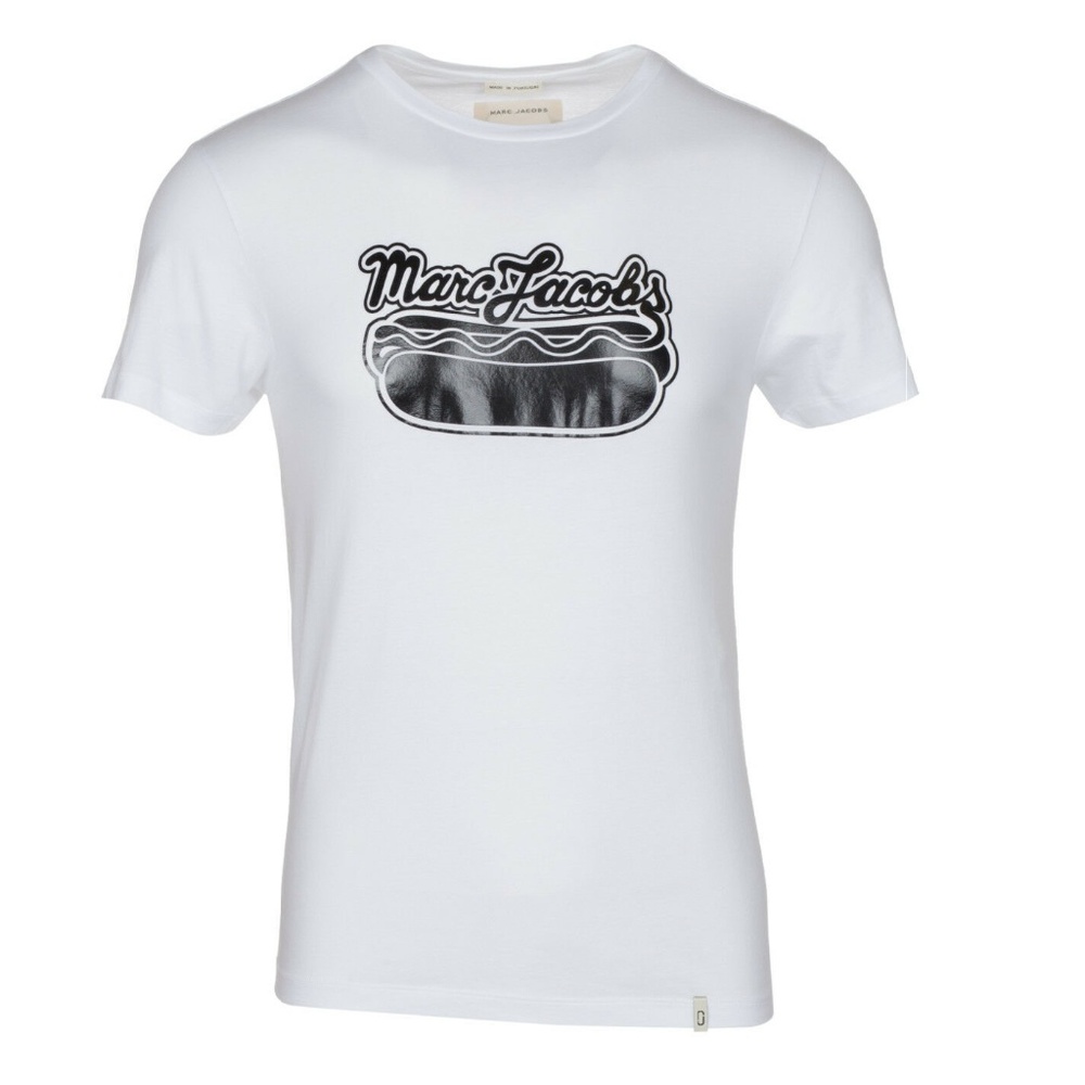 Marc Jacobs Men's White Hot Dog Print T-Shirts